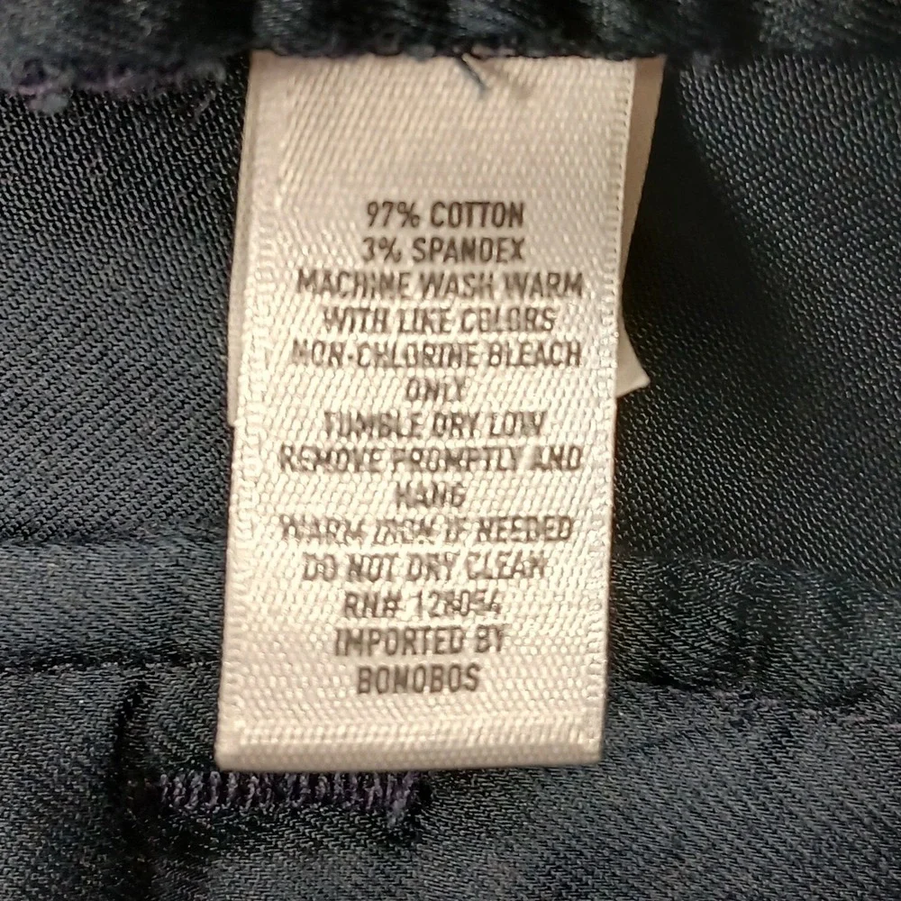 Bonobos‎ Weekday Warrior Men's 29x30 Navy Blue Monday Chino Slim Fit Stretch